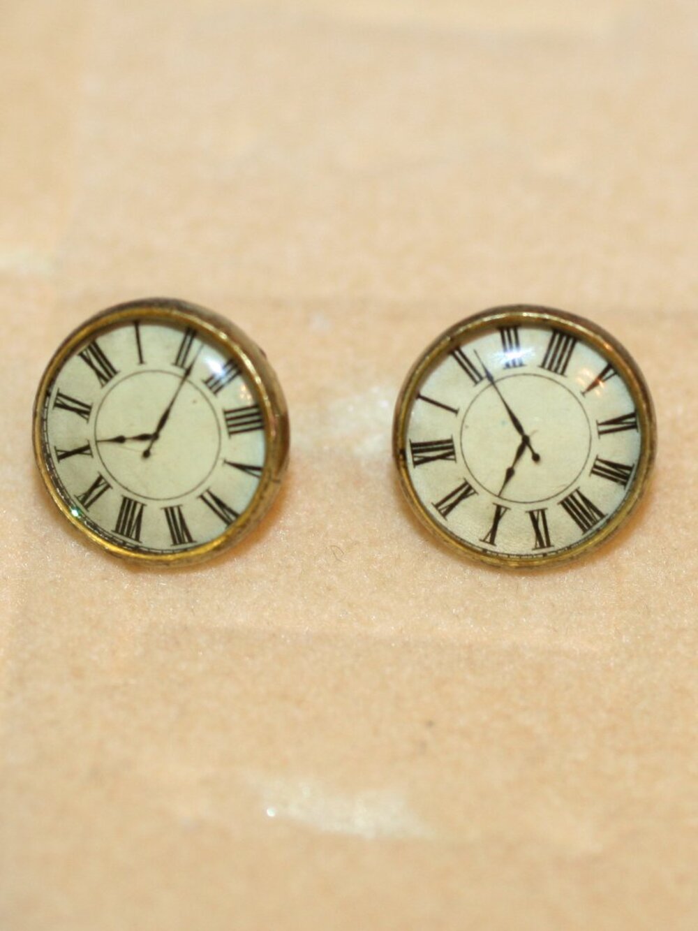 Clock Face Steampunk-inspired Antique Bronze Earrings Costume